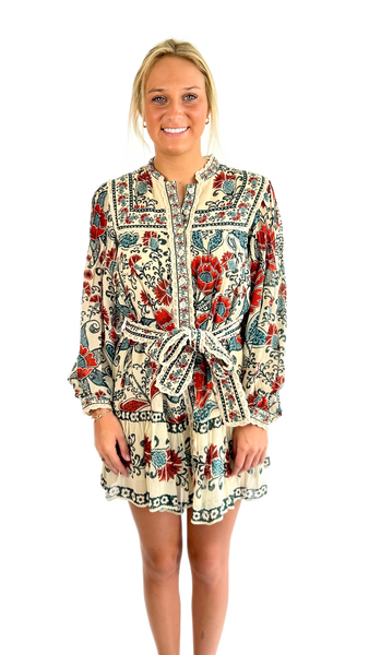 Farm Rio Francesca Sand Dress