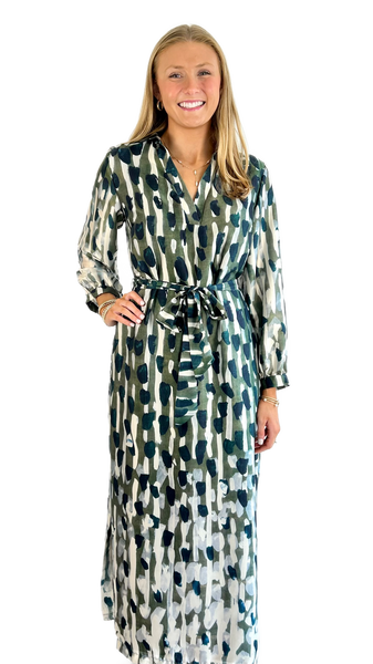 Willa Story Multi Olive Dress