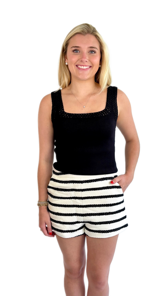 Endless Rose Stripe Tweed Shorts