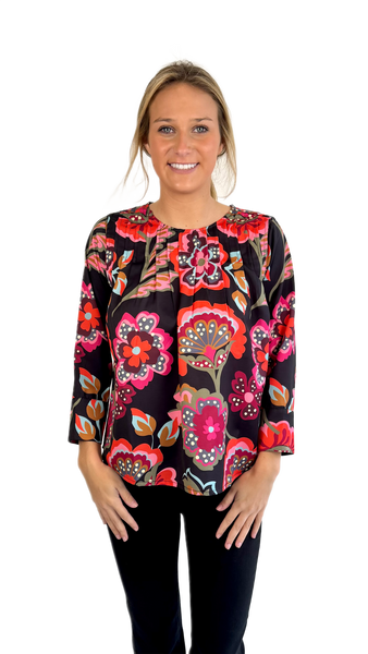 Crosby Cosmic Floral Edie Top