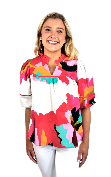 Crosby Bold Bloom Rosie Top