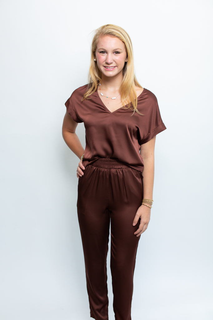 Lavender Brown Auya Top