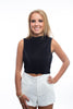 TCEC Black Pleat Top