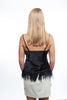 Endless Rose Black Feather Top