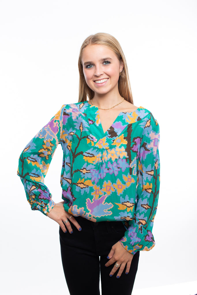 Oliphant Green Bukhara Top