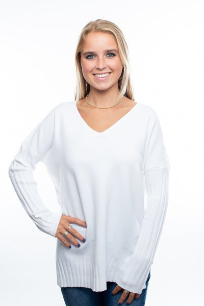 French Connection White Babysoft Sweater
