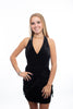 Do+Be Black Velvet Halter Dress