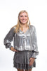 Current Air Silver Pleat Dress