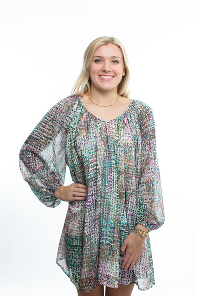 Meet Me in Santorini Pebble Swing Dress