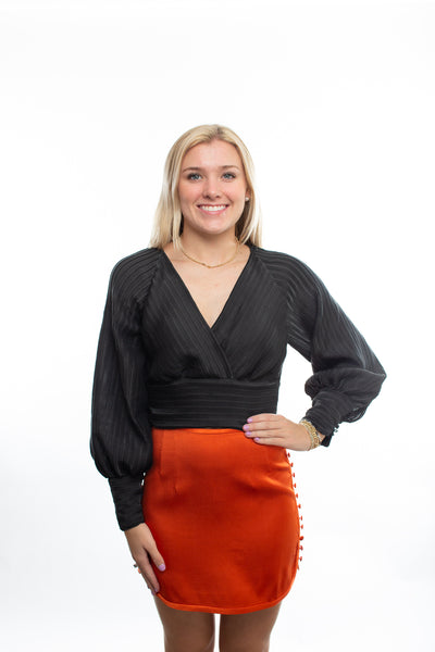 ASTR Black Pernilla Top