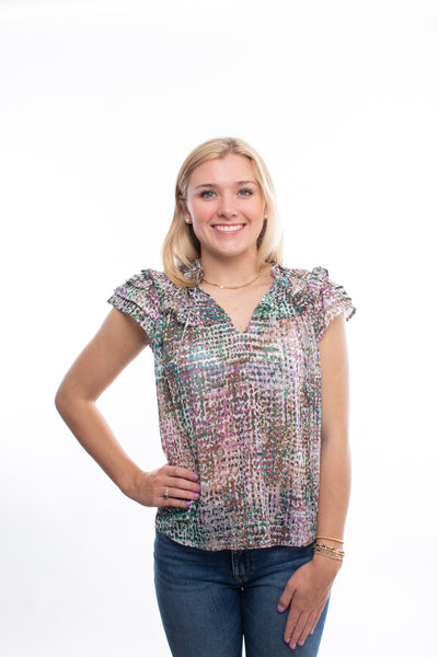 Meet Me in Santorini Pebble Jasmine Top