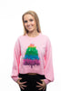 Queen of Sparkles Feather Tree Sweater