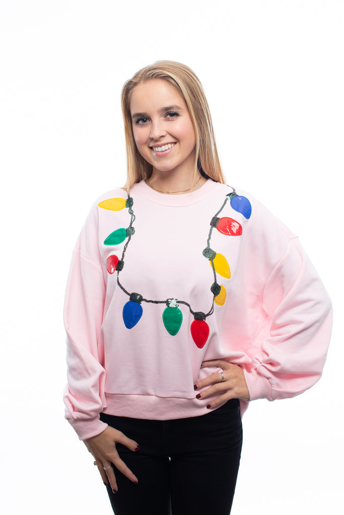 Queen of Sparkles Pink Lights Sweatshirt