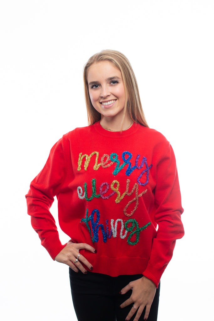 Queen of Sparkles Merry Everything Sweater