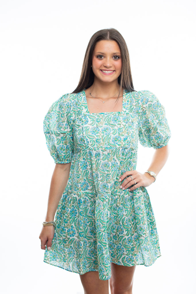 Anna Cate Teal Harper Dress