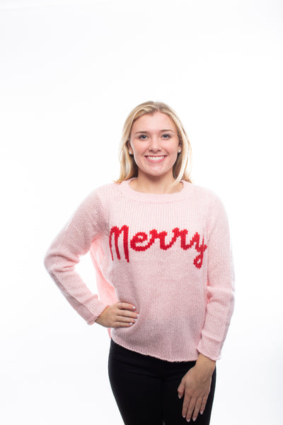 Wooden Ships Pink Merry Sweater