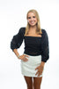 Farm Rio Black Embroidered Blouse