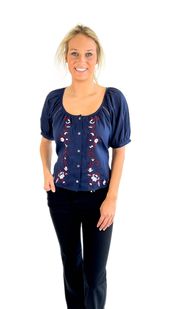 Cleobella Navy Adeline Top