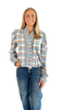 Love the Label Wind Chime Plaid Top