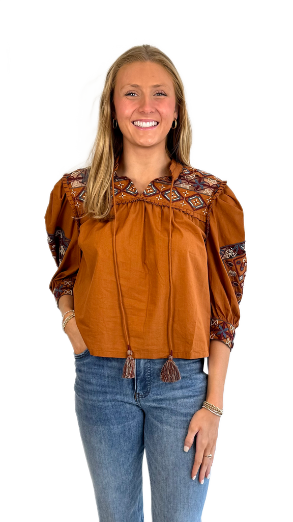 Love the Label Caramel Della Top