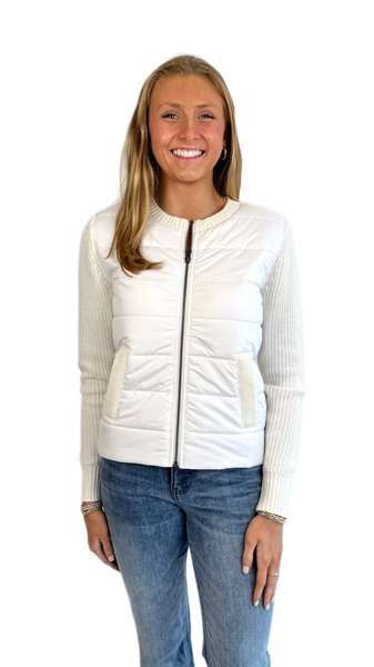 J Society Milk Puffer Sweater