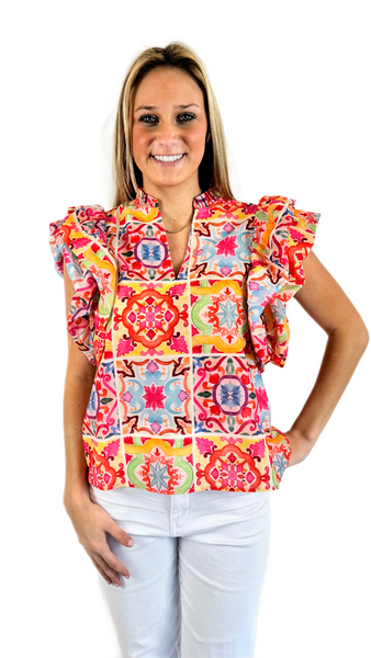 THML Tropical Ikat Top