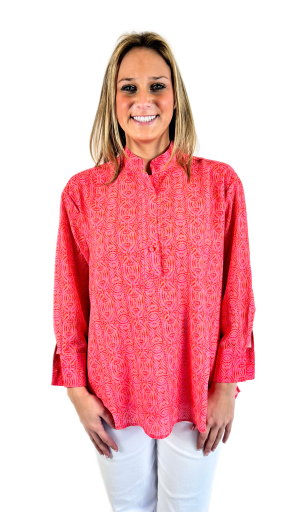 Sincerely Ours Pink Tribal Iris Blouse