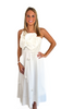 Farm Rio White Garden Midi Dress