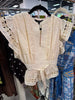Strut & Bolt Eyelet Flutter Sleeve Top