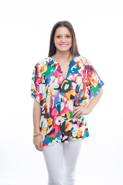 Crosby Technicolor Maggie Top